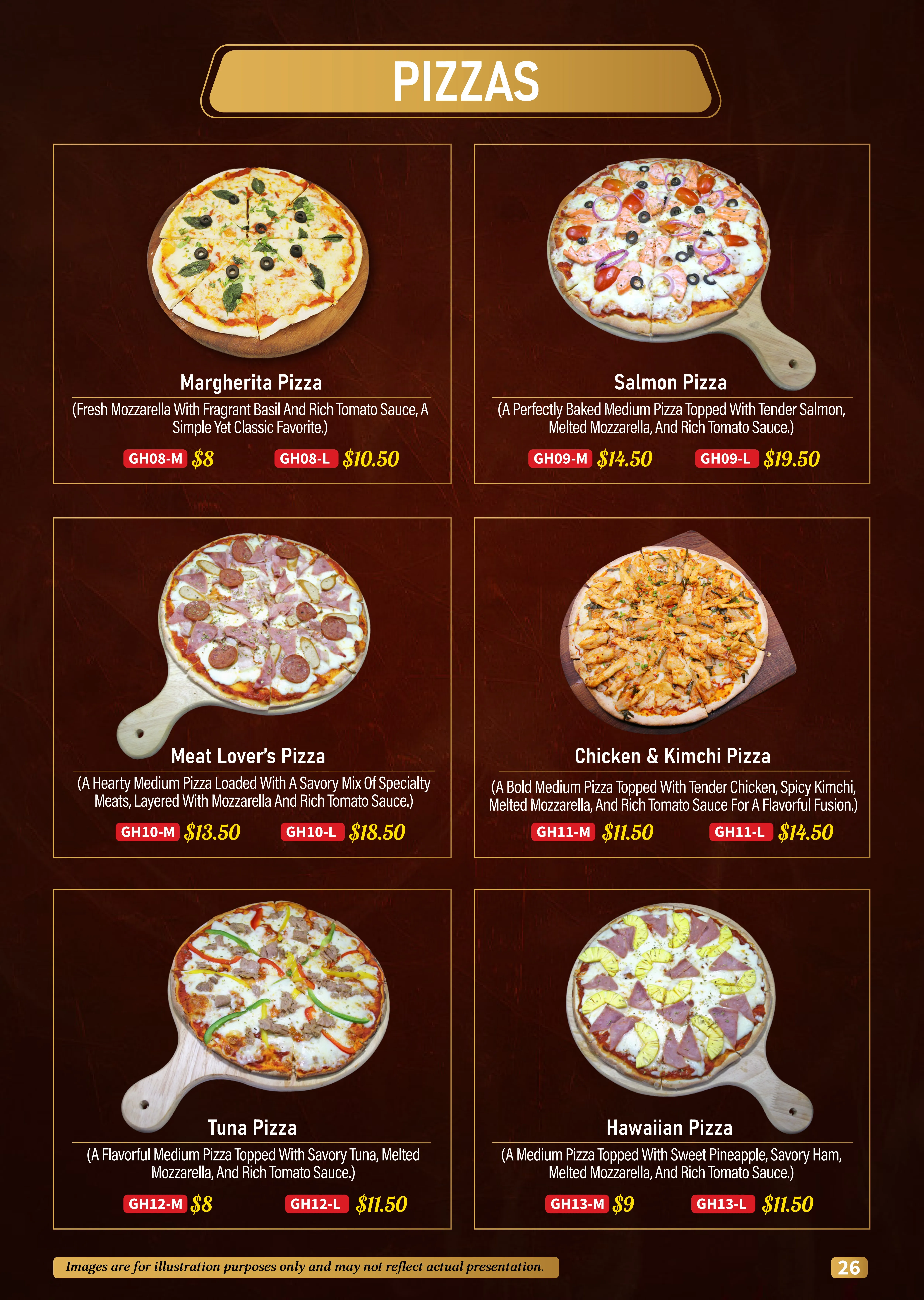 Pizza Selection Menu 2